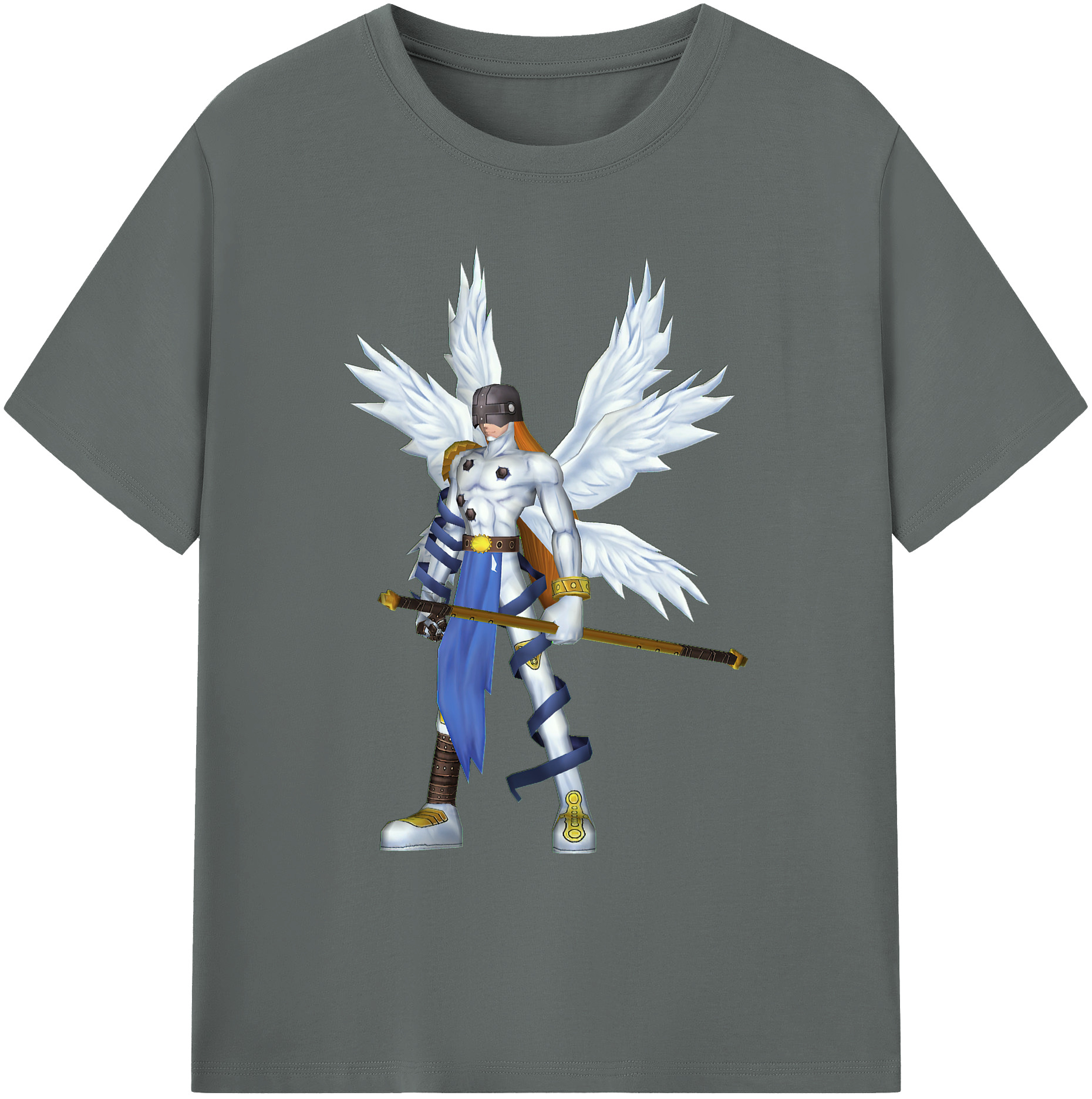 （画像用） Digimon デジタルモンスター/デジモン 綿100％ メンズ半袖Tシャツ｜肌触りやわらか＆通気性